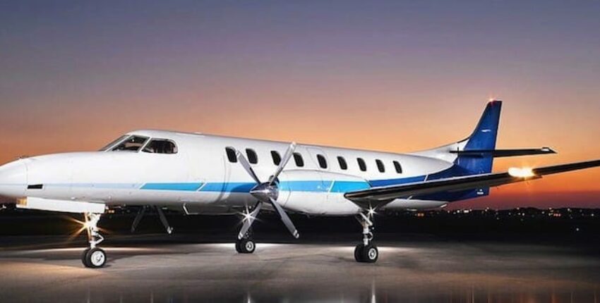 Inside plane Metro III