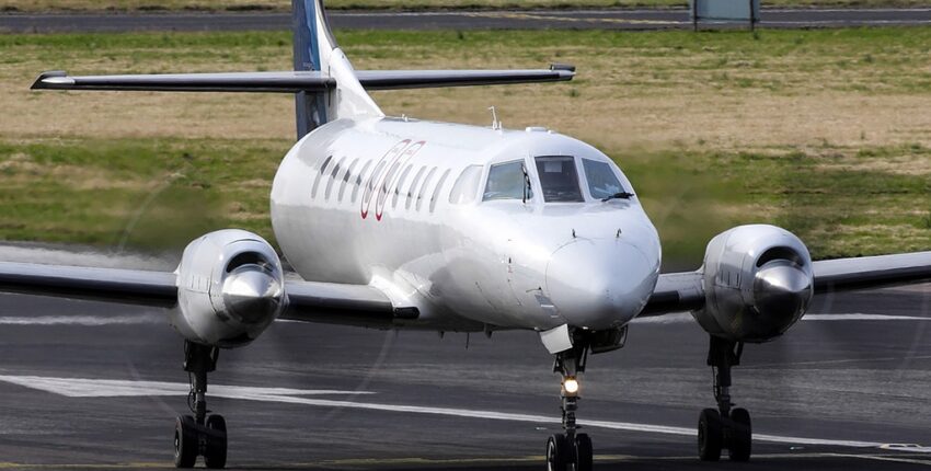 Inside plane Metro III