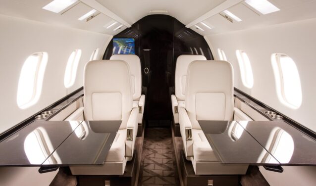 location de jet privé - Intérieur luxueux du Learjet 60