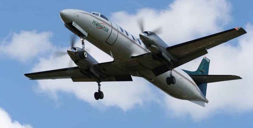 Jet privé - Sièges vides dans la cabine Metro III.