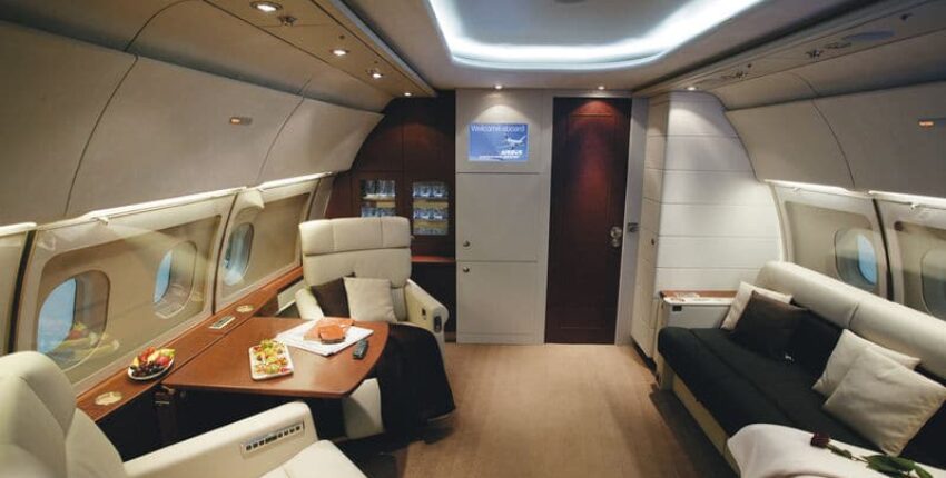 Airbus A318 intérieur en cuir
