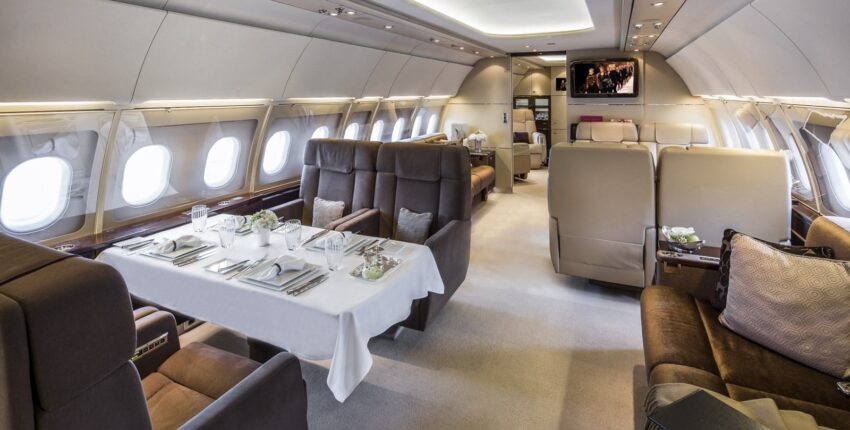 Airbus A318 intérieur en cuir