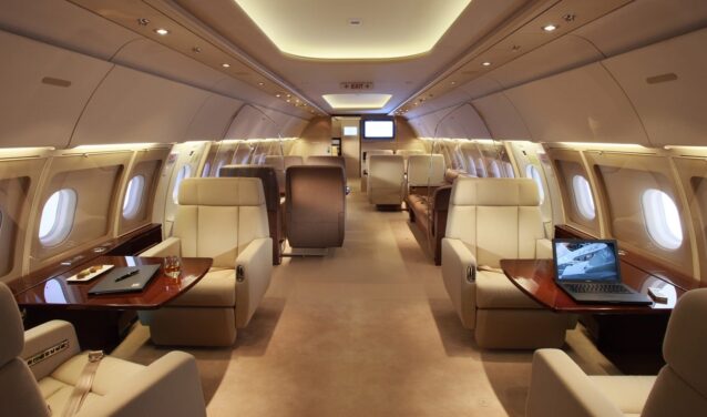 Airbus A318 intérieur en cuir