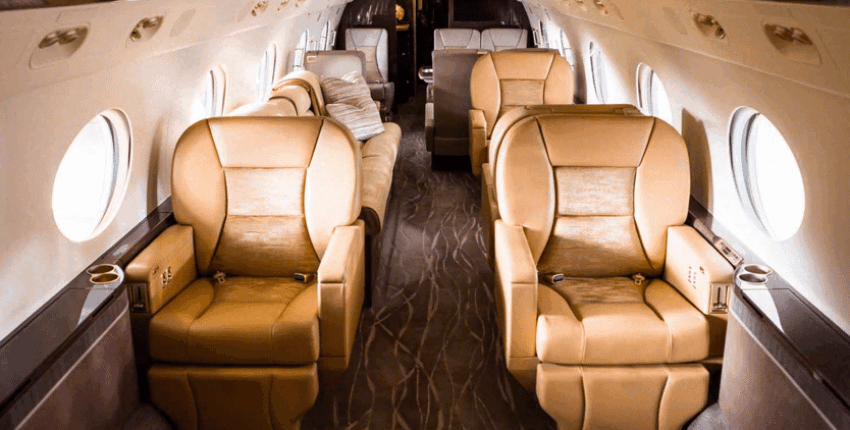 Jet privé Gulfstream G450 intérieur