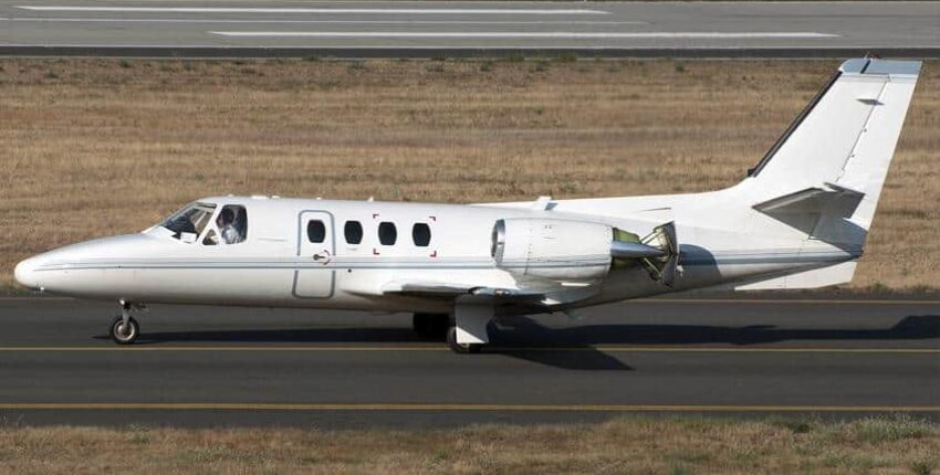 Cabine intérieure marron jet privé Citation 1