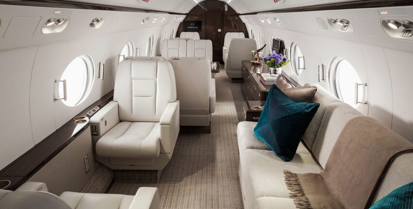 G550 jet privé intérieur
