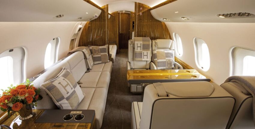 jet privé global express intérieur