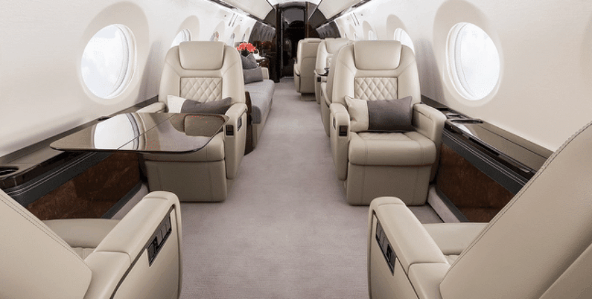 Jet privé Gulfstream G500 intérieur