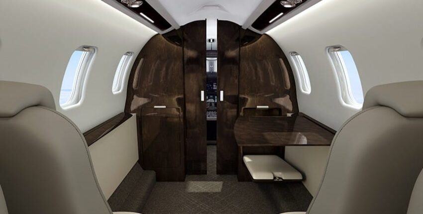 Jet privé Learjet 75 siège en cuir blanc