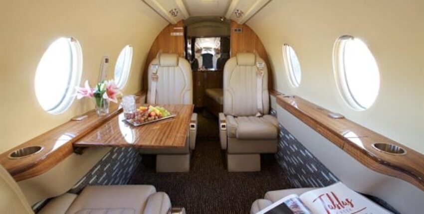 location jet privé : intérieur du Nextant 400 XT luxueux