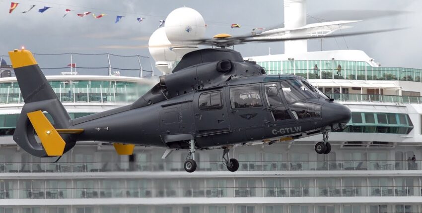 Hélicoptère Dauphin AS 365 intérieur