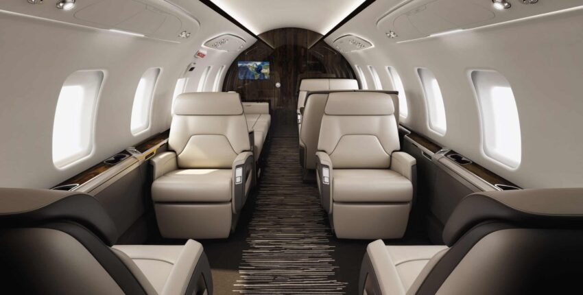Location de jet privé Challenger 650 intérieur