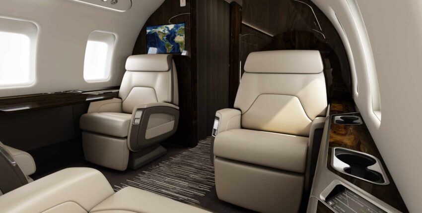 Location de jet privé Challenger 650 intérieur