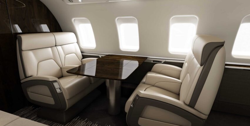 Location de jet privé Challenger 650 intérieur