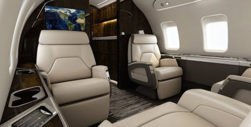 Location de jet privé Challenger 650 intérieur