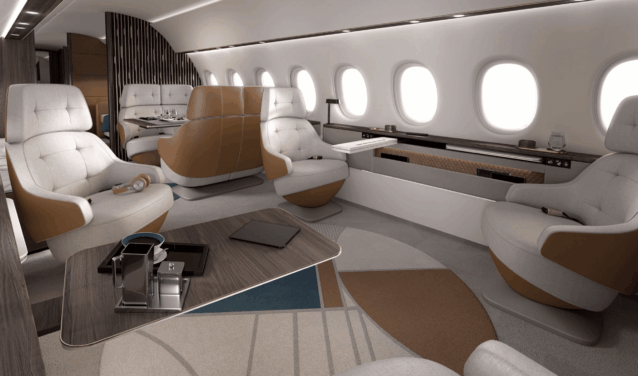 Dassault falcon 10x intérieur