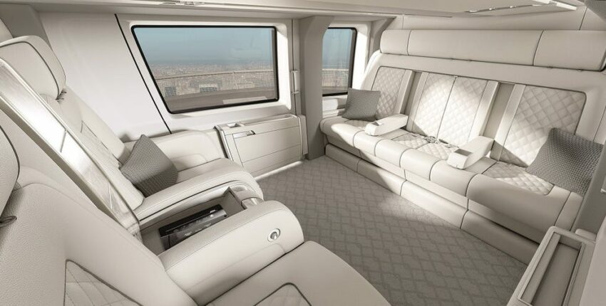 Hélicoptère H160 cabine intérieure blanc