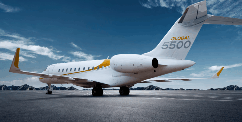 Location de jet privé, intérieur G5500 avec sièges gris