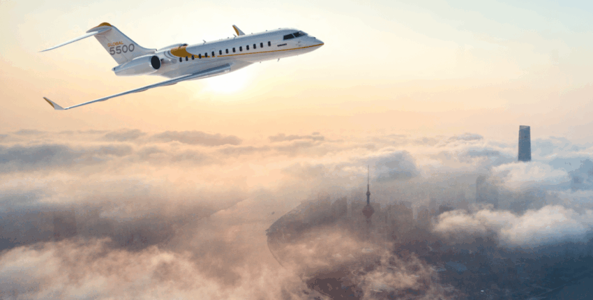 Location de jet privé, intérieur G5500 avec sièges gris