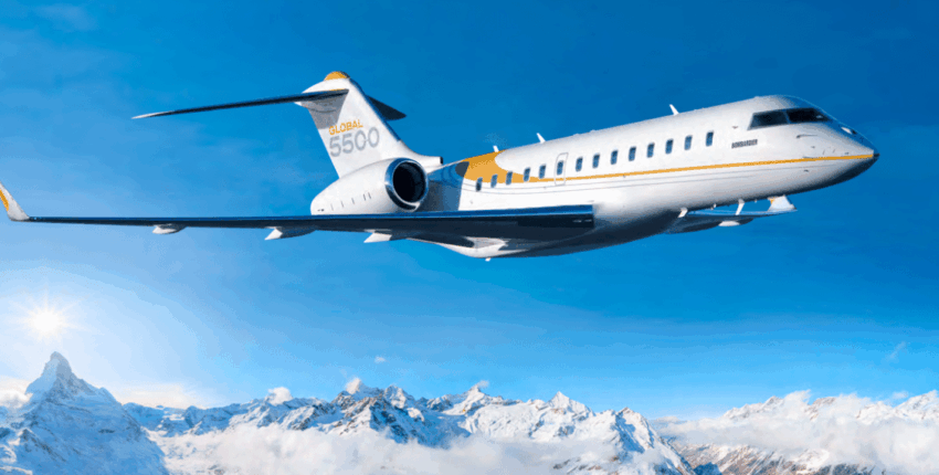 Location de jet privé, intérieur G5500 avec sièges gris