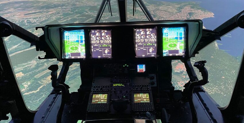 Hélicoptère H160 cabine intérieure blanc