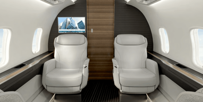 location de jet privé - intérieur du Bombardier Challenger 3500