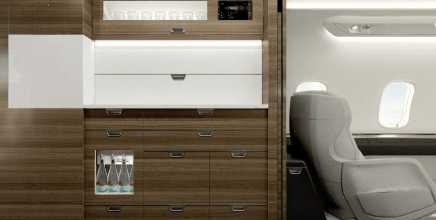 location de jet privé - intérieur du Bombardier Challenger 3500